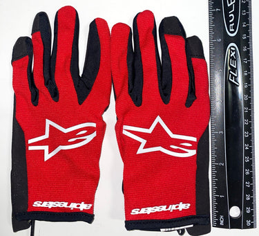 Children's MX Gloves- Alpine Stars Radar (Size Youth M) MARS RED and WHITE
